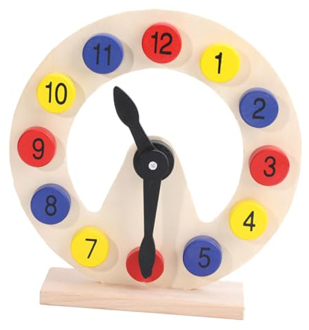 SUPVOX Wooden Clock Toy Wooden Sorting Clock Educational Toy for Toddlers for Year Olds