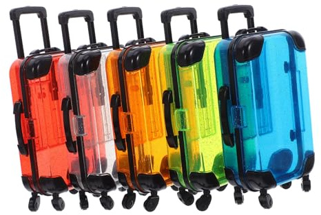 NOLITOY 5stücke Mini-Koffer-Spielzeug für Junge Mädchen Leichter Kinderkoffer mit Mini-reisekoffer Gepäckset Reisespielset zum Mitnehmen Koffer-spielset für Kleinkinder Fantasievoller