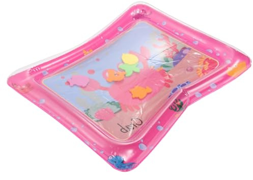 LRXIYODE Alfombrilla Inflable de Agua para Niña con Diseño de Cangrejo Rojo Cojín de Portátil de Estimula Desarrollo y Coordinación Fácil de Inflar y Guardar