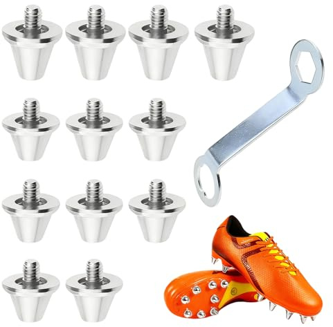SJACXANM Crampons De Football, 12PCS Crampons De Rechange Football, 11mm + 13mm, Mixte Cales De Rechange Avec Clé à Crampons Pour Chaussures De Football, Compatibles Avec Les Crampons De Rechange Nike