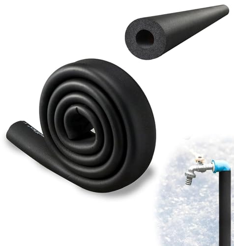 Rohrisolierung Schaumstoff, Ø 6mm Schwarz Schaumstoff Rohrisolierung, Rohrdämmung Isolierung Rohr für Heizung Sanitär Heizungsrohr Kupferrohr 1.8m