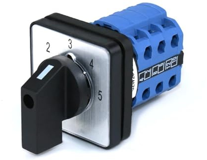 Interruttore a camma a 5 posizioni 440V 20A 1-2-3-4-5 Interruttore di commutazione a tre sezioni Interruttore selettore a manopola rotante a 12 pin