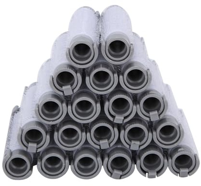 ANGGREK Rulli per Permanente 20 Pezzi, Bastoncini per Permanente in Resina Plastica per Ricci Sani, Bigodini Facili Usare per lo Styling di Capelli Lunghi e Corti (GREY)