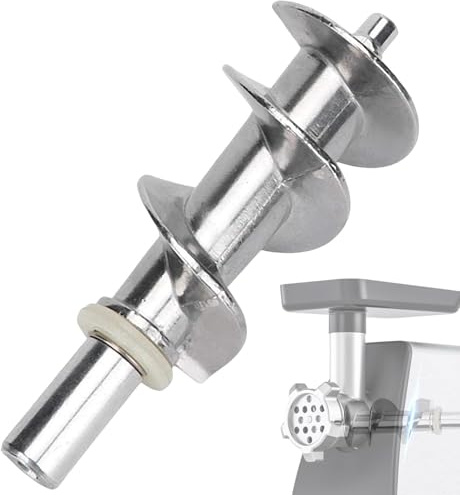 Tornillo de repuesto para picadora de carne, eje helicoidal de acero inoxidable, tornillo para picadora de carne, pieza de picadora de carne fácil de instalar | Caracol adecuado para la cocina