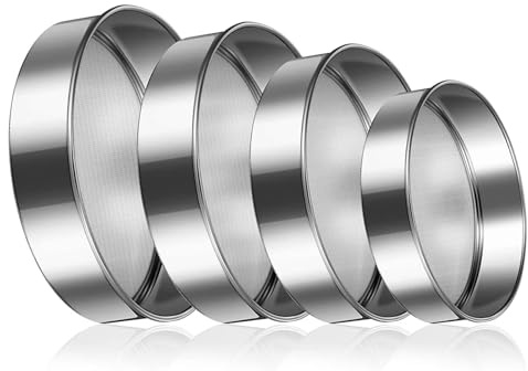 Filtro per alimenti, 1 pezzo, 10-35 cm, rotondo, in acciaio inox 304, setaccio ad alta precisione in micron, per farina da cucina, colino in polvere, colino da cucina (400 maglie da 0,038 mm, 15 cm)