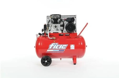 COMPRESSORE 100LT SILENZIOSO MONOFASE A CINGHIA PROFESSIONALE - 100 LITRI 2HP CAVALLI 10 BAR- 250 l/min / AB100/2-MC-R3000-FC (AB 100/268)