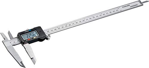 Goobay 77139 Messschieber digital 0 - 300 mm / Elektrische Schieblehre digital 12 Zoll / Für Tiefen-, Außen- & Stufenmessung / Mit LCD Display / Rostfreier Edelstahl