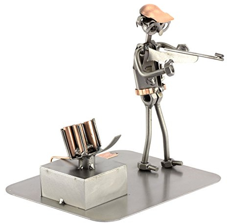 Steelman24 I Omini di Viti Tiro al Piattello I Idee Regalo Originale I Soprammobili in Metallo I Modellino