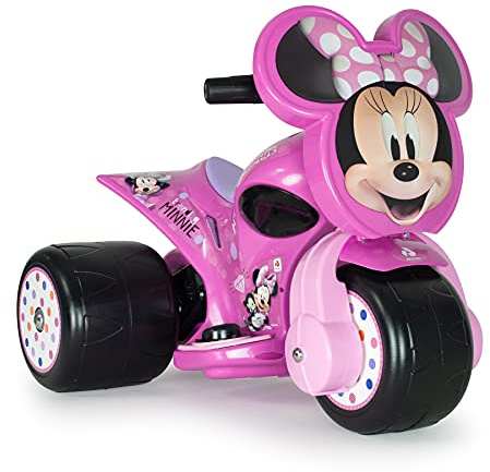 INJUSA - Elektrisk Quad Samurai Minnie Mouse, 6V Batteri, Barn 1-3 år, Permanent dekoration, Gaspedal, 3 Km/h, Rosa färg