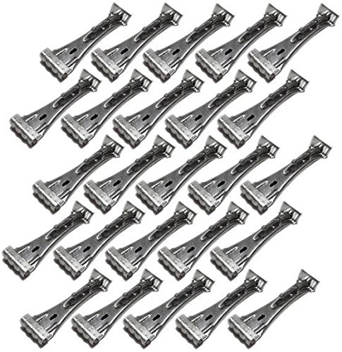 Quick Screw 6 inch Aluminum Hidden Rain Gutter Bracket Hook Clip Style Hangers with pre Inserted 3 Long ¼ hex Head self Drilling Screw (25 Per Package)