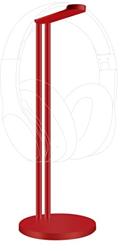 GEEKRIA Aluminum Alloy Headphones Stand for Over-Ear Headphones, Gaming Headset Holder, Desk Display Hanger with Solid Heavy Base, Compatible with Bose, Sennheiser Gaming Headset (Red)