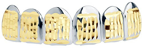 Silber Grillz - One size fits all - Diamond Cut ONE - Top