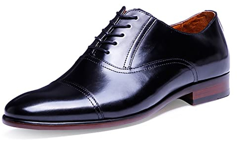 DESAI Scarpe Stringate Eleganti Oxford Uomo, Nero, 44 EU