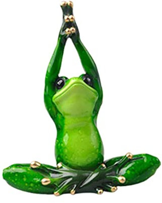 Baoblaze Sportliche Yoga Frosche Dekofigur Tierfigur Deko Tiere Figuren - B