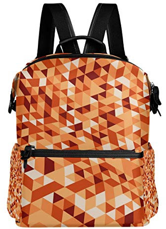 MONTOJ Reisetasche, Leder, flach, Mosaik-Design, Orange