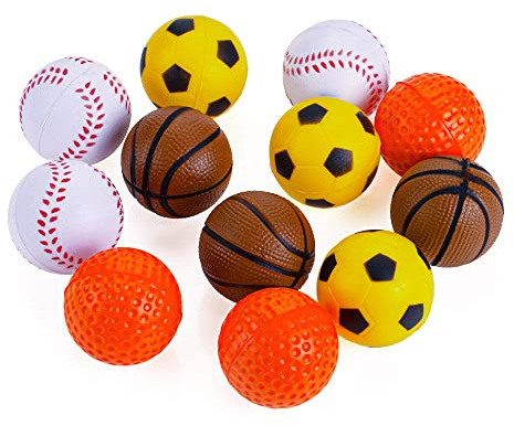 Chiwava 12 Pack 1,6 Zoll Soft Foam Katzenspielzeug Ball Kitten Interaktives Spielzeug