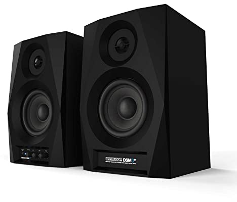 Reloop DSM-3 BT | Bluetooth PC-Lautsprecher für DJs und Producer, Professionelles 2-Wege-Aktiv-Monitor-System mit kabellosem Input, Kraftvoller und ausgewogener Klang für das DJing und Producing