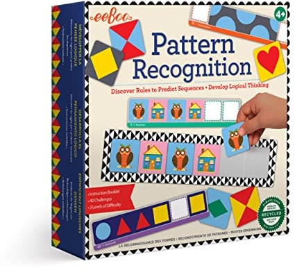 eeBoo Pattern Recognition Game - Educational Card Set for 4+ Years, 1+ Players
