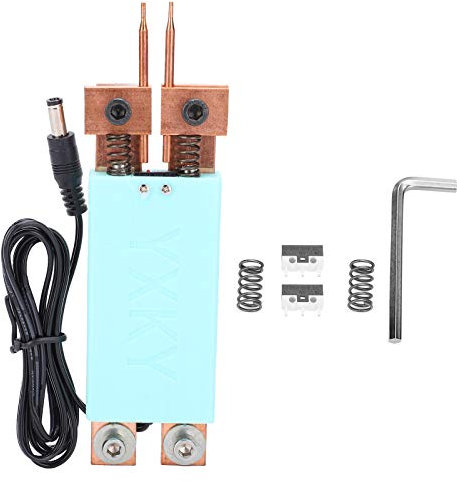 Punktschweißgerät, Schweißgerät mit automatischem Auslöser, verstellbar, tragbares Mini-Punktschweißgerät, blau, DIY-Akku, Punktschweißstift für Akkupack, 18650-Akku, DC4~12 V