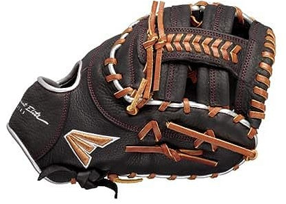 Easton Turnament Elite Baseball First Base Mitt | 31,8 cm | Einzelpfosten Doppelsteg Netz | Rechtshänder Überwurf | Schwarz/Hellbraun