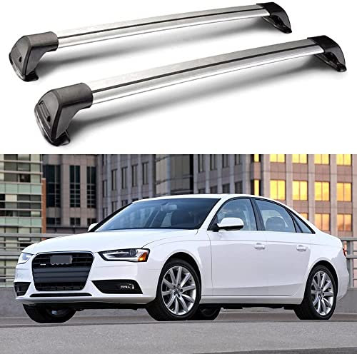 JIMORY 2 Stück Auto Relingträger Dachträger Crossbar, für Audi A4 4 Door Sedan 2009-2016 Querträger Lastenträger Fahrrad DachbüGel Gepäckträger