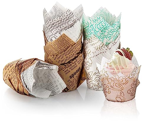 200 Pcs , Cupcake Liners Cases, Paper Baking Cupcake & Muffin Liners Cups Cases Greaseproof, for Cake Ice Cream Dessert Wedding Birthday Party Cupcake Decorations