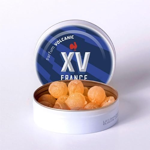 Caja oficial de caramelos Francia Rugby Ovalie Original sabor volcánico