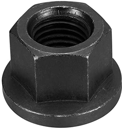 QUARKZMAN M24 Flanschmuttern Sperre Mutter Grad 10.9 Karbonstahl Schwarz Oxidiert Flansch-Sechskantmuttern für Maschinen