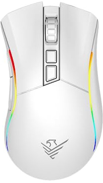 Phoenix Void Ratón Gaming RGB de Alto Rendimiento y Software de Configuración (White, Inalámbrico)