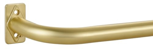 Gardinenstange zum Umwickeln, 71,1 bis 29,6 cm, Raumverdunkelung, strapazierfähig, 2,5 cm Durchmesser, einzelne Gardinenstange, Spleiß-Design, Teleskop-Verdunkelung, Fenstervorhangstangen, Messing