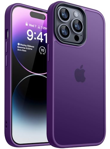 CANSHN Upgrade für iPhone 13 Pro Hülle [Militärschutz] Schutzhülle Samtige Touch Slim Matt Anti-Kratzen Dünne Handyhülle iPhone 13 Pro Case, Dunkelviolett