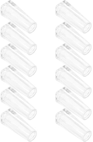 DECHOUS 12Pcs Plastic Pull Cord Ends: Clear Plastic Window Blind Pull Cord Knobs Ends for Blind Shade Roman Shades Curtain Accessories
