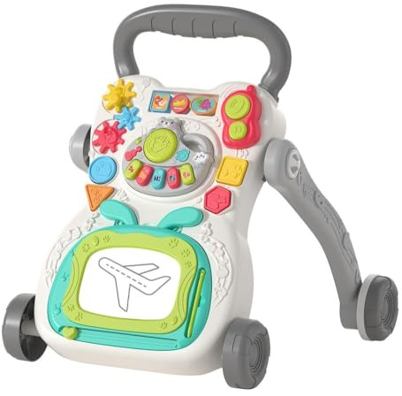 Chipolino Gåvagn roliga spel, knappar, musik, telefon, piano, ritbräda, färg: grå