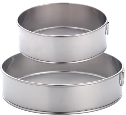 TUPMFG 2 Pcs Flour Sieve Set, Stainless Steel Fine Mesh, 15 cm & 20 cm, Silver