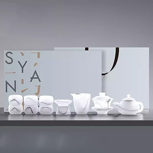 XaEjNzwDT Tetera marroqui teteras para te Juego de te Juego de té de Cristal, Juego de té Kung Fu para Oficina en casa(Color:F,Size:)