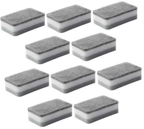 KOMBIUDA 20pcs Double Sided Cleaning Sponge for Tableware Dishes Bowl Scrubber Pad for Sink and Dishwashing