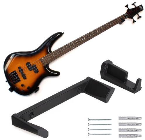 CrunchyWorks STAGECADIA Monolith E-Gitarren Bass Wandhalterung, Gitarrenhalter für die Wand, Schräg Geneigt Einstellbar Justierbar, Bügel Haken Wandhalter Ständer, Gitarrenzubehör