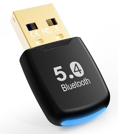 Bluetooth Adapter for PC, Sanicata 5.4 Bluetooth Dongle 20M Range USB Adapter for PC, Plug and Play USB Dongle Free Diver for Laptop Headphones Keyboard Mouse Windows 11/10/8.1
