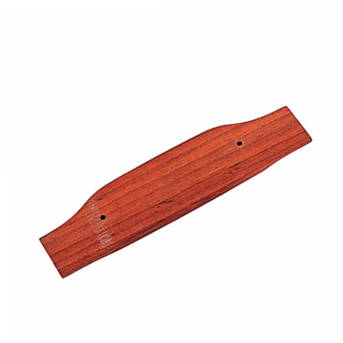 Gq297 Red Redwood Acoustic Guitar Bridge for DIY Mounting | 6 String Saddle Design, Vintage Look, Sturdy Structure for Replacement Parts
