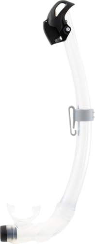 Cressi Seal Dry Snorkel - Tubo Snorkel Dry Dotato di Innovativo Sistema a Celle Chiuse, Ideale per Immersioni Apnea e Snorkeling, Trasparente/Nero, Taglia Unica Unisex