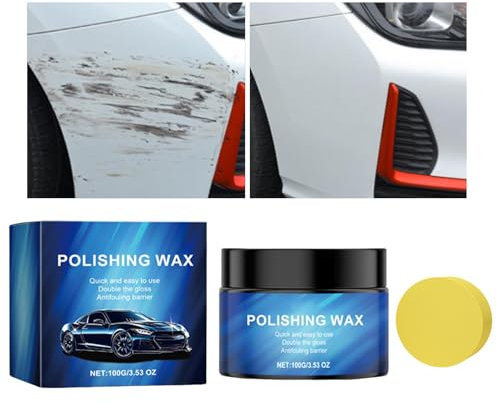 lisutupode Autopolierwachs, Auto Kratzer Entferner Politur, Autopflegewachs, Bestes Autowachs, Autoglanzwachs, Kratzer Schutzwachs, Reparaturpaste Zur Lackpflege, Mit Schwamm