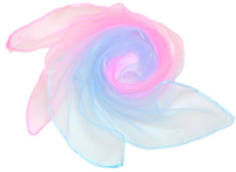 6 Stück Square Jongliertücher,Tanz Tücher Set,Bunte Farbverlauf Chiffontücher Schal,Damen Kopftuch Seidentuch 60x60cm für Sensorisches Werkzeug,Tanzen Jonglieren,Rosa Blau