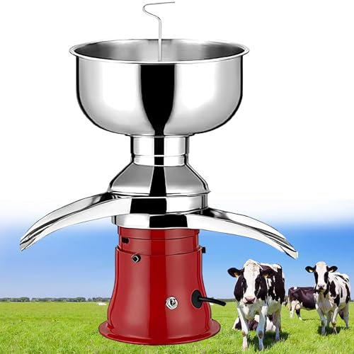 Dfdieratve Separatore Centrifugo Elettrico per Crema di Latte, Separa Burro e Frappè, 13,2 Galloni/Ora, 10500 Giri/Min, Basso Rumore, Design Staccabile per Latte di Capra e Mucca