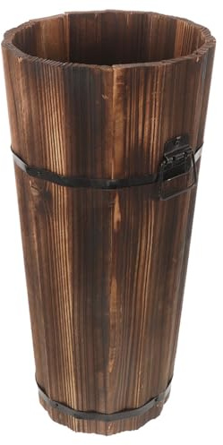 GALPADA Portaombrelli per Ingresso e Corridoio in Legno Resistente e Robusto Stile Vintage, Organizer Multifunzionale per Ombrelli, Bastoni e Ventagli