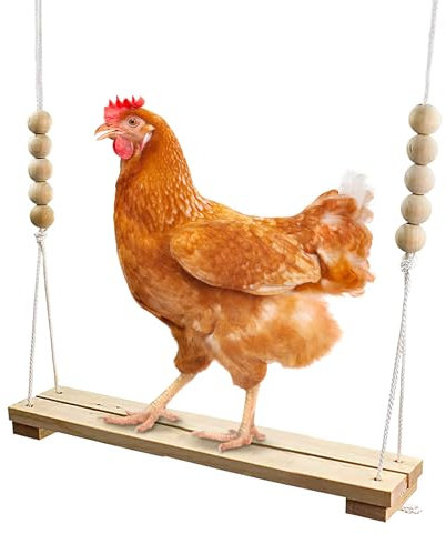 Duvcoywae Hühnerspielzeug - Natürliches Holzspielzeug Für Den Hühnerstall,Hühnerbedarf Für Stallhaltung Freilaufgehege Garten Und Terrasse