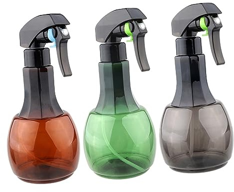 FOYTOKI Continuous Spray Bottle Pump Multifunctional Hairdressing Sprayer Empty Bottle for Hairspray Grey