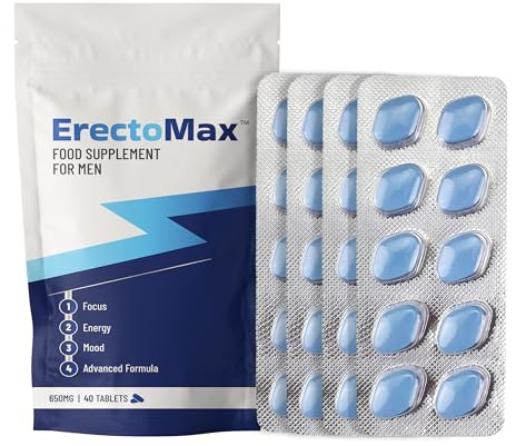 Erectomax™ | 40 Tablets | Fast Effect 100% Herbal Food Supplement | Fast Acting | Ginseng | Energy and Stamina Support