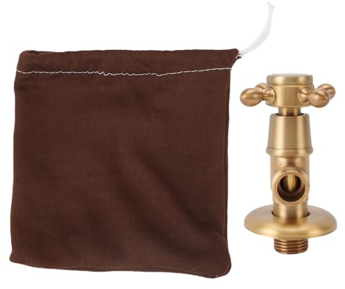 Valvola di arresto ad angolo G1/2 - Valvola di intercettazione acqua calda e fredda antideflagrante, rame ispessito per impianti idraulici di bagni e cucine (Antique)