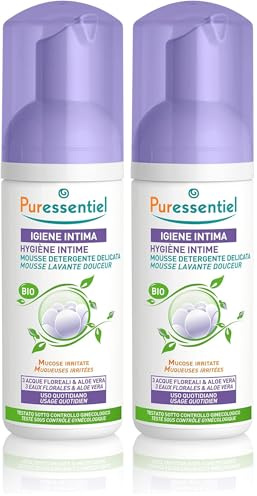 Puressentiel - Higiene Íntima - Espuma de Higiene Íntima limpiador suave certificado BIO- Limita y previene la irritación y el picor íntimo - 150ml (Paquete de 2)