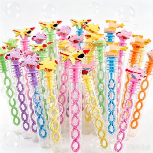 24 st bulk mini bubbelpinnar för födelsedagsfirande, klassrum karnevalspriser, sommarspel bubbelpresenter (flygplan)